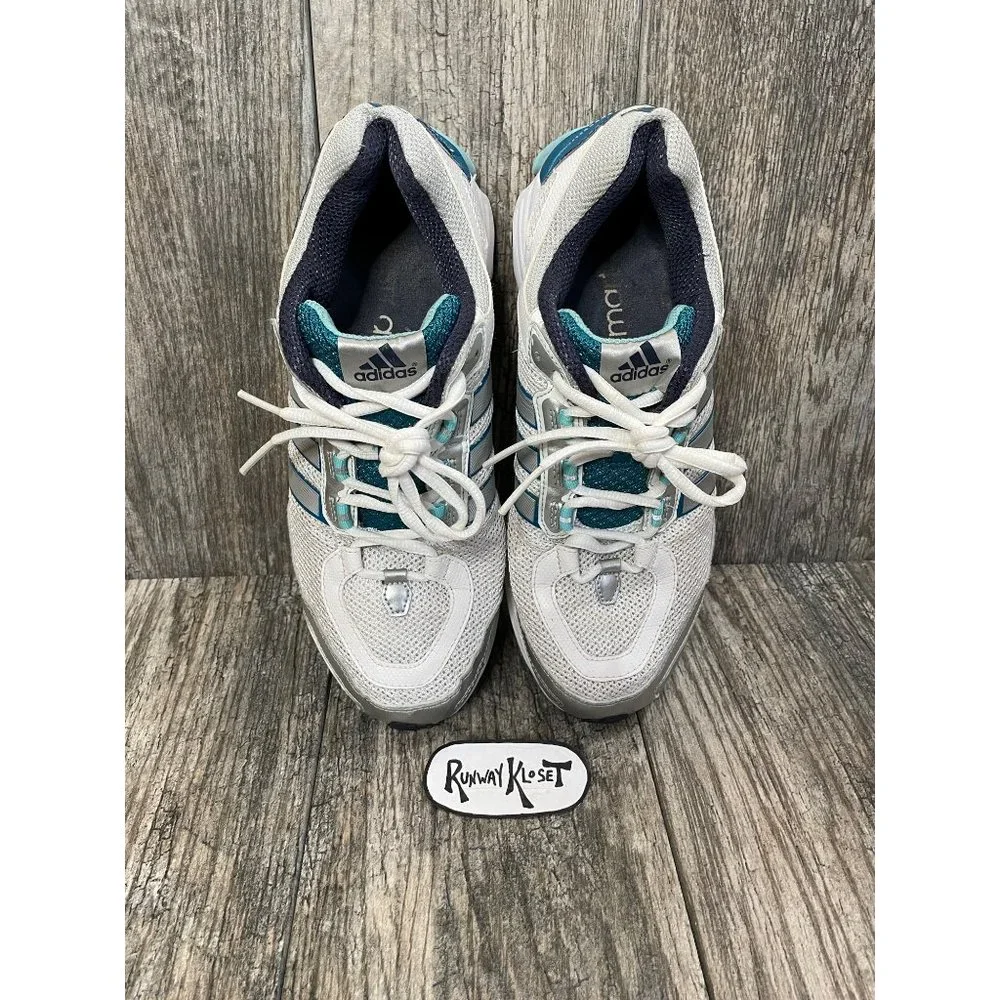 ADIDAS Mens Running Shoes Q22220 Sneakers Silver Aqua size 9 - Picture 7 of 10
